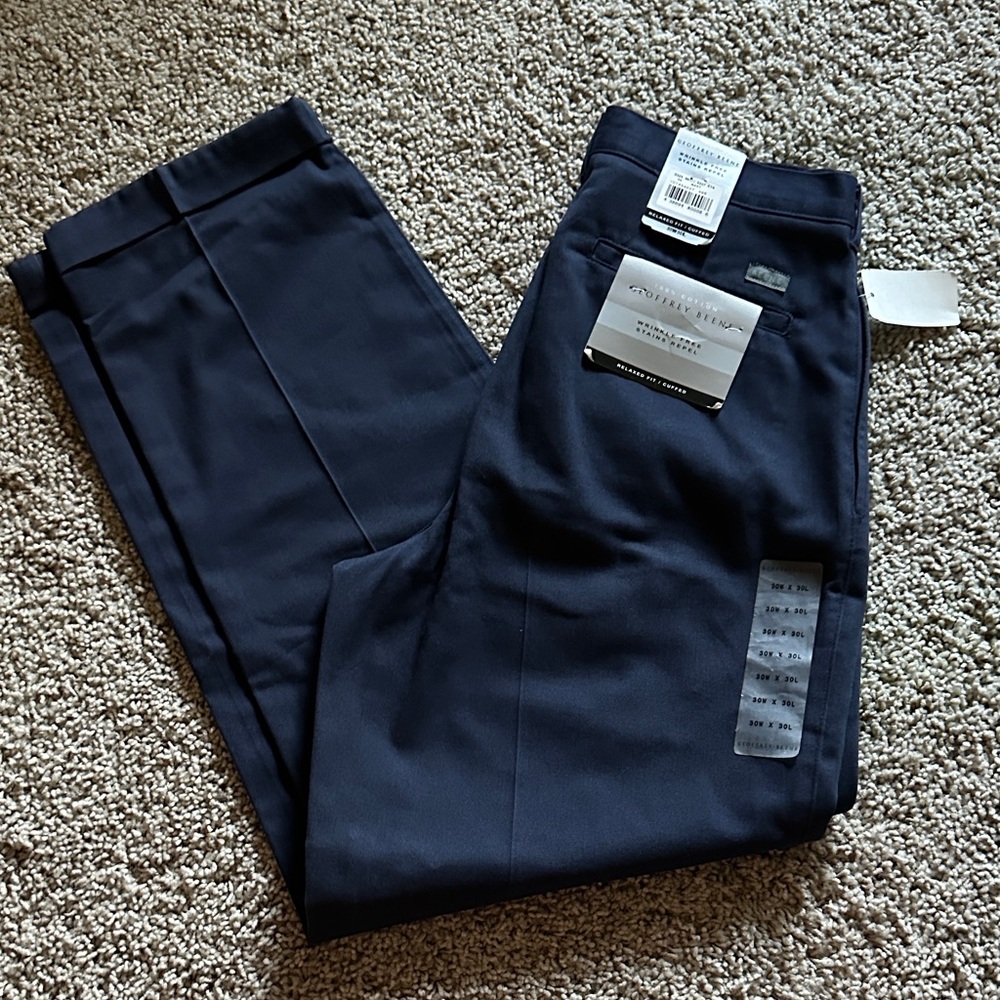 Geoffrey Beene Dark Blue Dress Pants